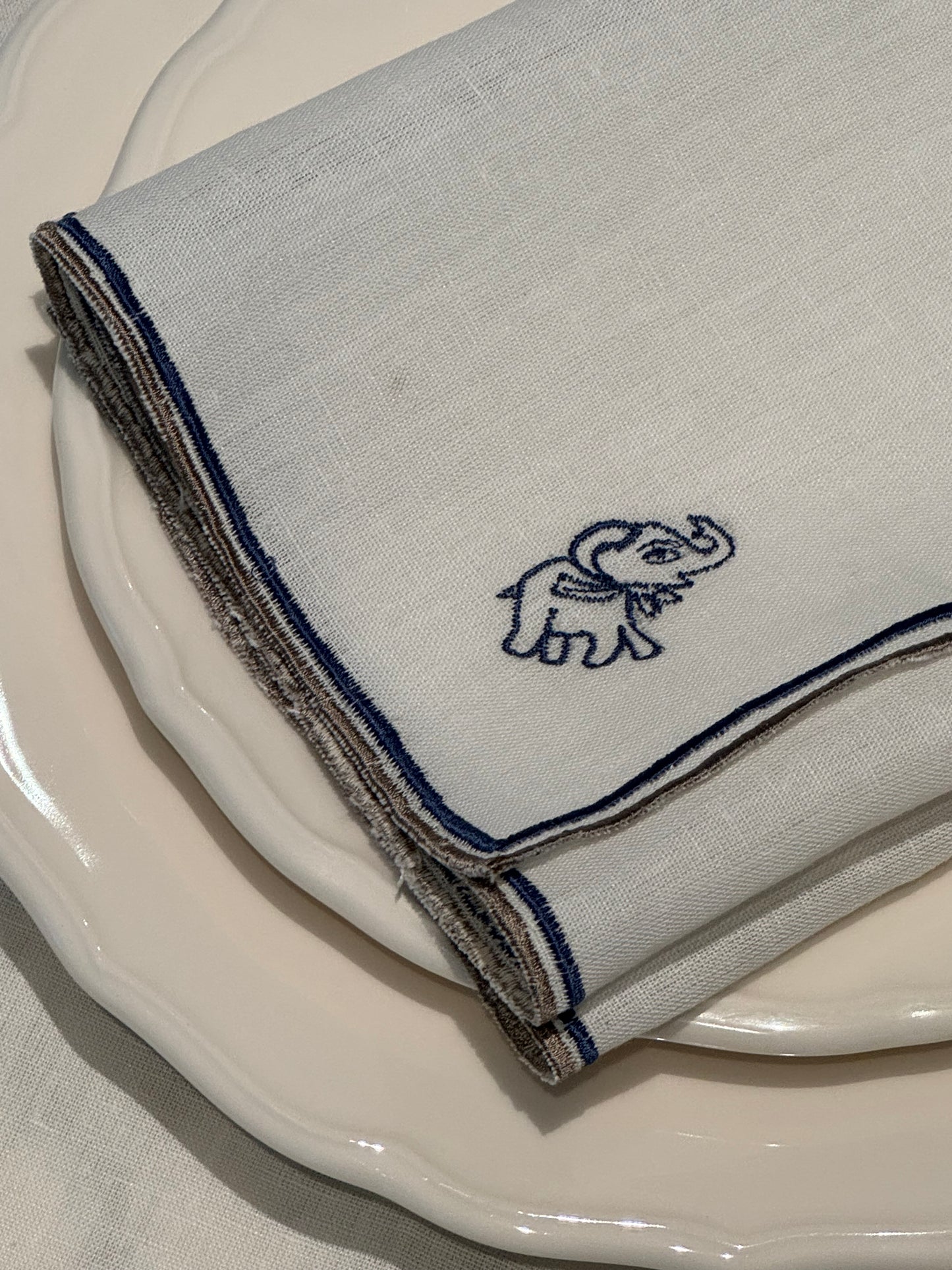 Set-Of-Two Hand Crafted Linen Napkins